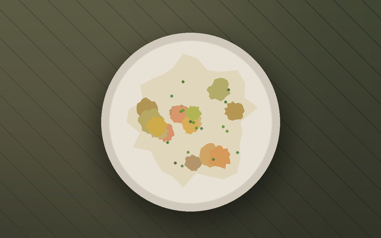 Overhead photo of Giant Pot Bean & Sausage Soup plated and ready to eat