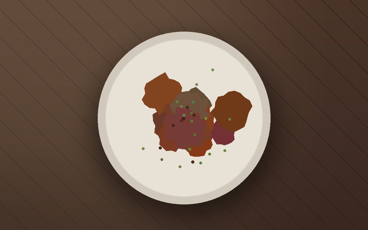 Overhead photo of Salisbury Steak with Gravy plated and ready to eat